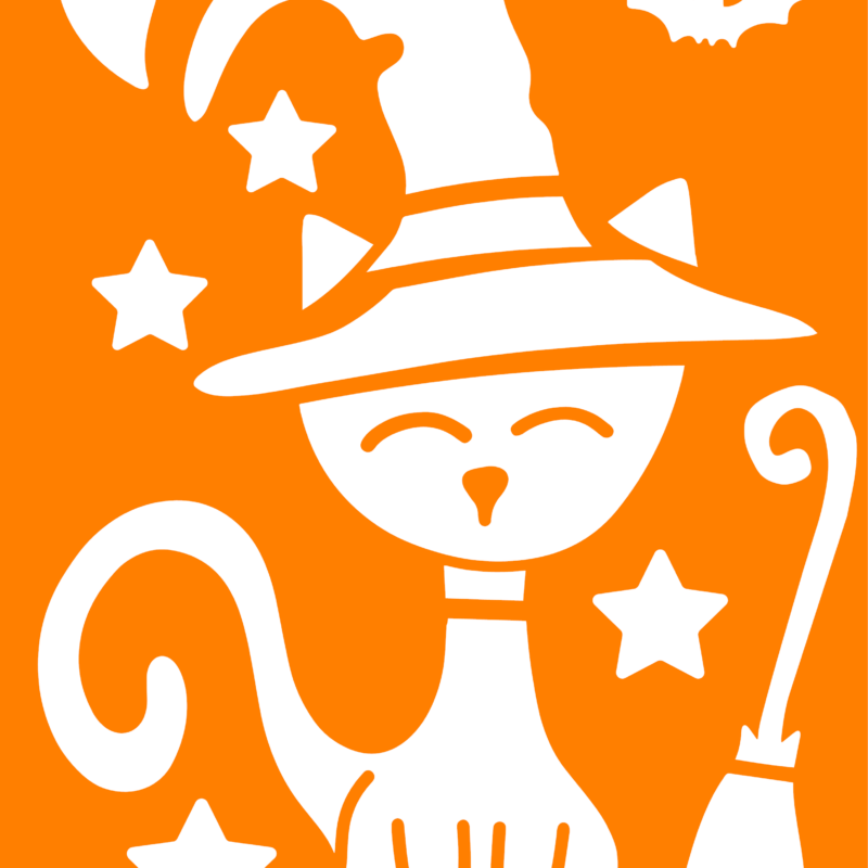 Malowanka halloween kot
