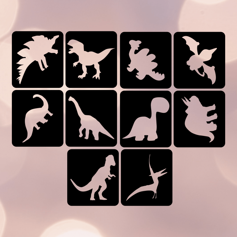 Dinozaury 2 zestaw szablonow