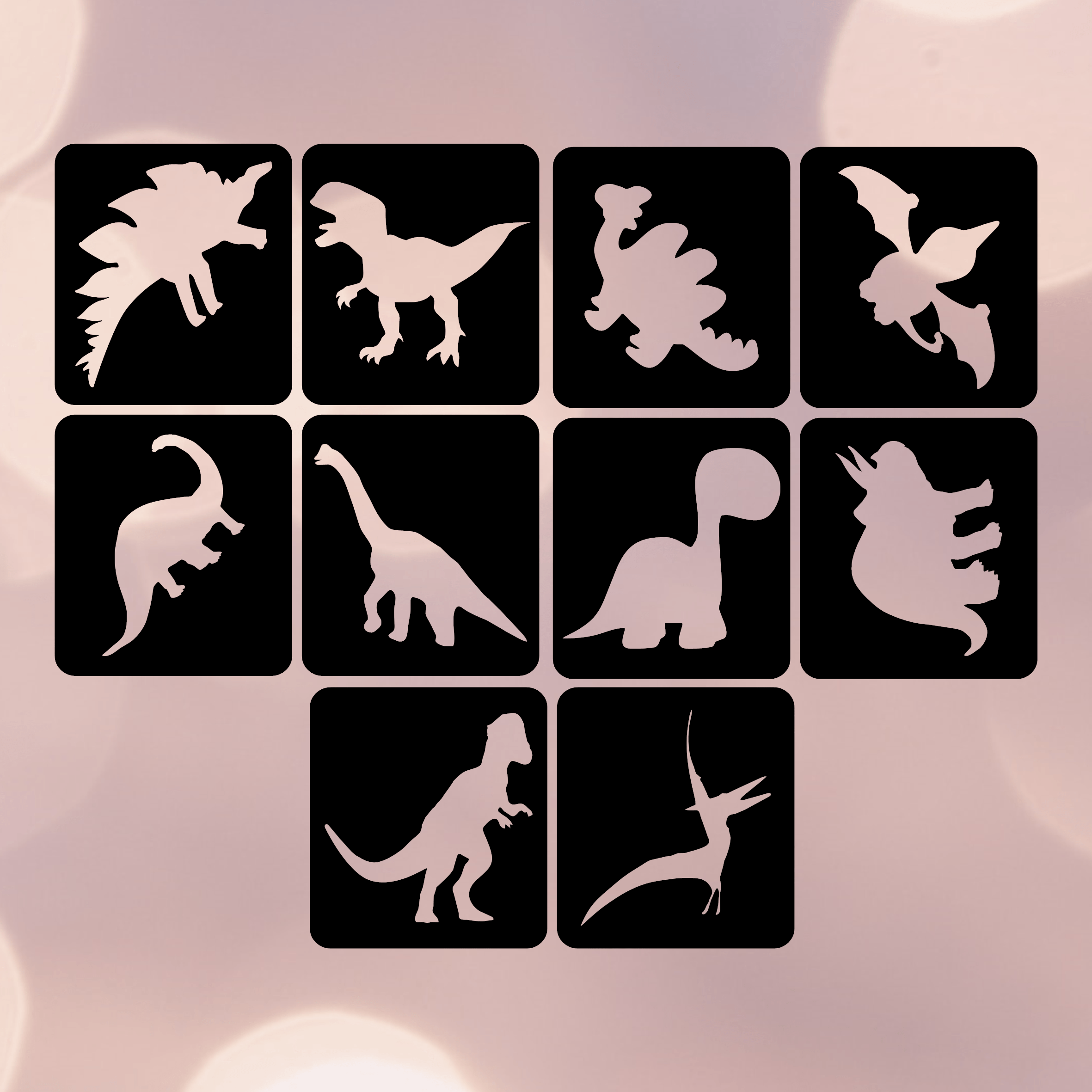 Dinozaury 2 zestaw szablonow