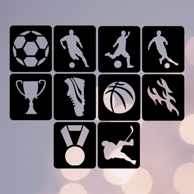 Sport zestaw szablonow