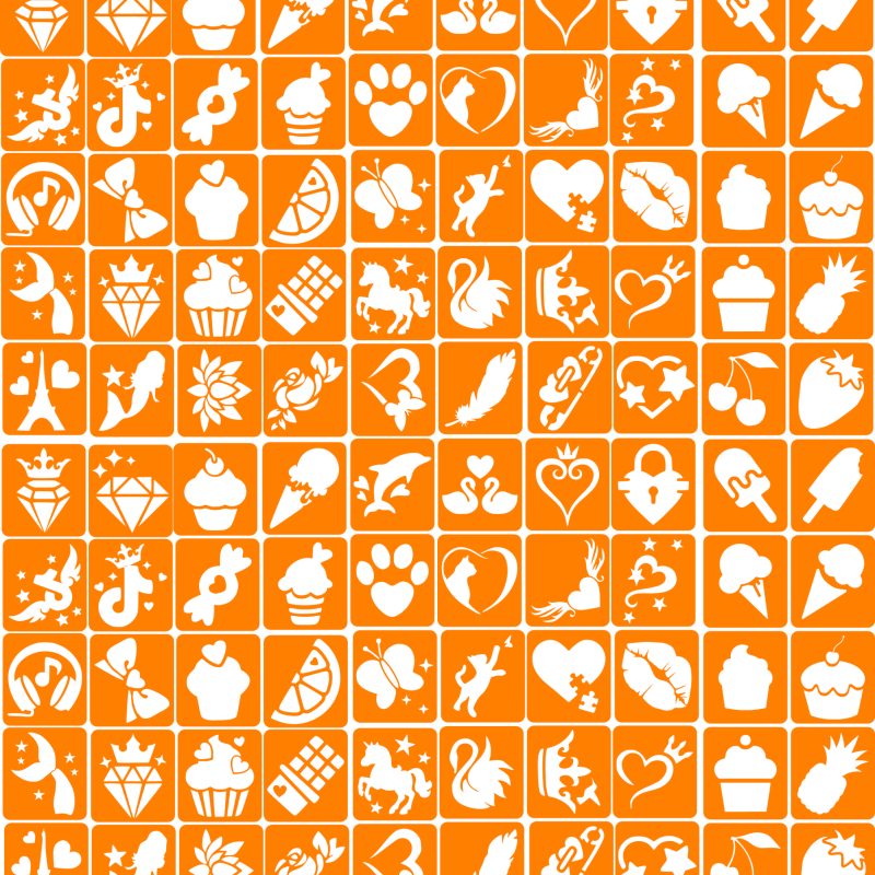 zestaw szablonów mix LATO 100 szt. (5,5x5cm)